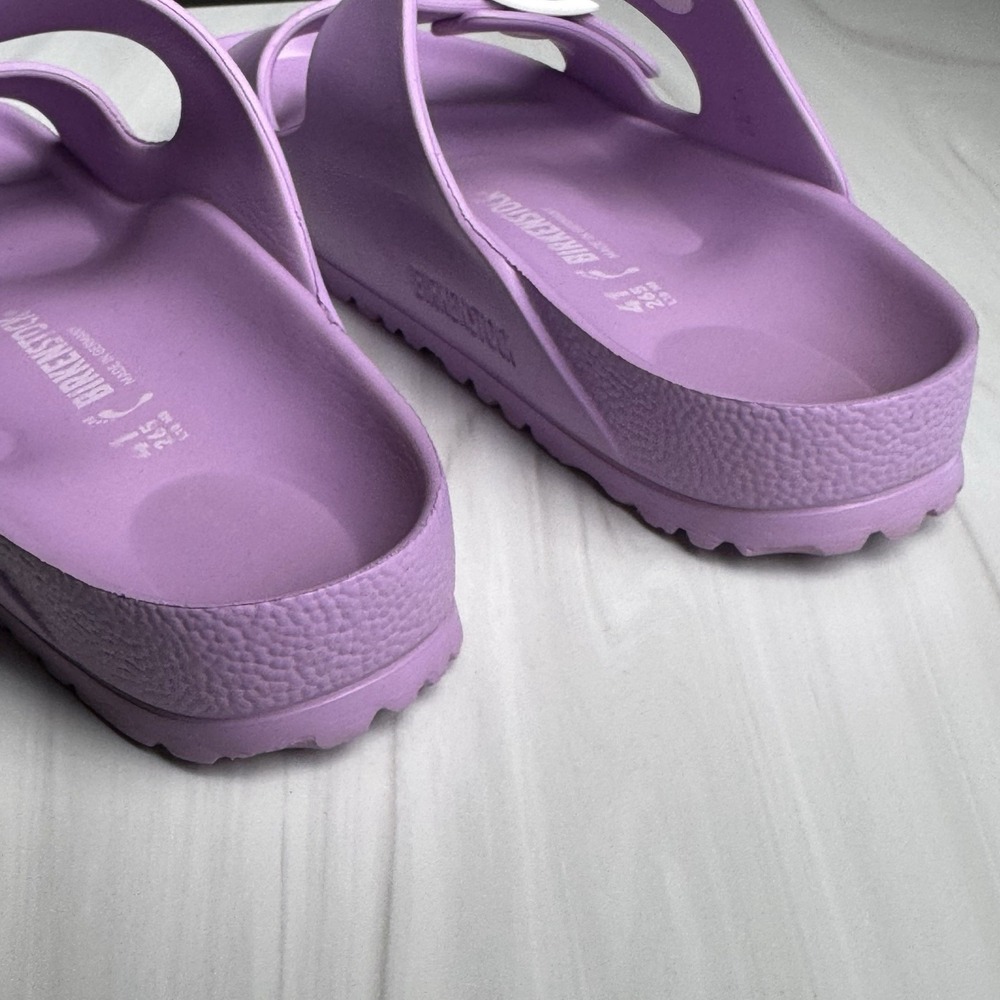 Birkenstock Arizona EVA Sandals 41 Womens 10 Mens 8 Lavender Purple White Buckle - Picture 12 of 16